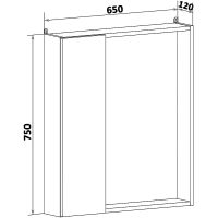 Зеркало со шкафом Runo Манхэттен 65 00-00001044 Белое — фото 5, Зеркальные шкафы в ванную