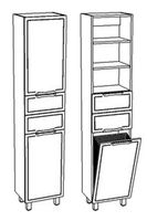 Товар: Шкаф пенал Corozo Монро 40 Z2 SD-00000714 Белый - фото 4 Шкаф пенал Corozo Монро 40 Z2 SD-00000714 Белый — фото 4, Пеналы для ванной комнаты