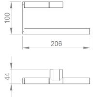 Полотенцедержатель Nofer 16341.B Хром — фото 3, Полотенцедержатели