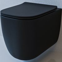 Унитаз beWash Schutz BKWHR102510 подвесной Черный матовый с сиденьем Микролифт — фото 1, Унитазы