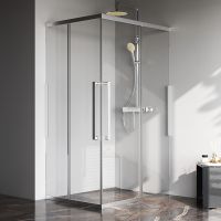 Товар: Душевой уголок AM.PM Func 120x90 W84G-403-12090-MТ профиль Хром матовый стекло прозрачное - фото 7 Душевой уголок AM.PM Func 120x90 W84G-403-12090-MТ профиль Хром матовый стекло прозрачное — фото 7, Душевые уголки