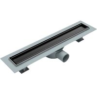 Душевой лоток Esbano Eco 70 E-TILE-70MB ESTRECOTILE70MB с Черной матовой решеткой / под плитку — фото 1, Душевые лотки