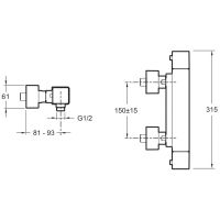 Товар: Смеситель для душа Jacob Delafon Strayt E9096-CP Хром - фото 4 Смеситель для душа Jacob Delafon Strayt E9096-CP Хром — фото 4, Смеситель для душа
