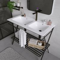 Раковина Grossman 80 GR-3039-2 двойная Белая — фото 2, Раковины встраиваемые сверху