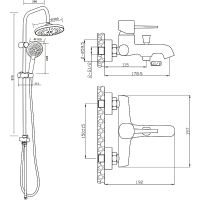 Товар: Душевая система Orange Karl Черная арт-M05-932b - фото 13 Душевая система Orange Karl Черная арт-M05-932b — фото 13, Душевые стойки