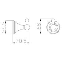 Крючок Rav Slezak Morava MKA0100 Хром — фото 2, Крючки для полотенец