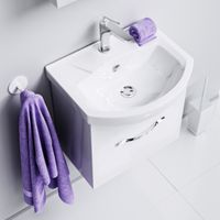 Тумба под раковину Aqwella Аллегро 50 Agr.01.05/1 подвесная Белая — фото 2, Мебель для ванной