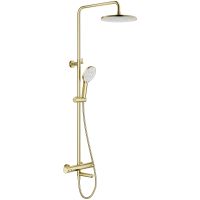 Душевая система Splenka S223.26.03 с термостатом Золото матовое — фото 1, Душевые стойки