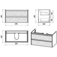 Товар: Тумба с раковиной Brevita Chester 90 УТ000022882 подвесная Серая матовая Дуб Чарльстон темно-коричневый - фото 6 Тумба с раковиной Brevita Chester 90 УТ000022882 подвесная Серая матовая Дуб Чарльстон темно-коричневый — фото 6, Мебель для ванной