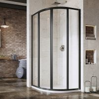 Душевой уголок Ravak Supernova SKCP4-80 80x80 3114O302Z1 профиль Черный стекло Transparent — фото 2, Душевые уголки четверть круга