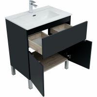 Тумба под раковину Aquanet Алвита New 70 303900 Антрацит — фото 3, Тумбы под раковину