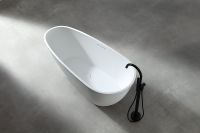 Ванна из искусственного камня Abber Dortmund 170x75 AM9911 Белая без гидромассажа — фото 3, Ванны из искусственного камня