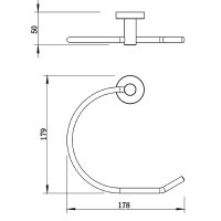 Полотенцедержатель Whitecross Ergo nickel brushed ER2254NIB Брашированный никель — фото 2, Полотенцедержатели