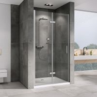 Товар: Душевая дверь Abber Zart 80 AG08080P профиль Хром стекло прозрачное - фото 1 Душевая дверь Abber Zart 80 AG08080P профиль Хром стекло прозрачное — фото 1, Складные душевые двери