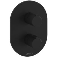 Смеситель для душа Ravak Chrome CR 063.20BL X070432 с термостатом Черный матовый — фото 1, Смеситель для душа