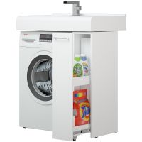 Товар: Тумба под раковину Corozo Лео 80 SD-00000782 Белая - фото 3 Тумба под раковину Corozo Лео 80 SD-00000782 Белая — фото 3, Мебель для ванной