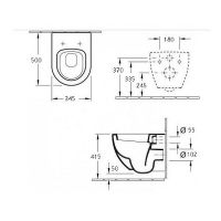 Унитаз Esbano Luchena-C ESUPLUCHCW подвесной Белый глянцевый с сиденьем Микролифт — фото 3, Подвесные унитазы