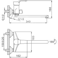 Товар: Смеситель для ванны Frap H220 F22063 универсальный Хром - фото 4 Смеситель для ванны Frap H220 F22063 универсальный Хром — фото 4, Смеситель для ванны