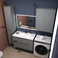 Тумба под раковину Style Line Марелла 90 Люкс Plus подвесная Серый матовый антискрейтч арт-СС-00002415 — фото 6, Тумбы под раковину