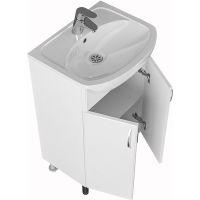 Тумба под раковину СанТа Сити 50 201068 Белая — фото 2, Тумбы под раковину