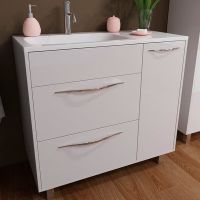 Тумба с раковиной Эстет Barcelona 90 L ФР-00003597 Белая — фото 1, Тумбы с раковиной