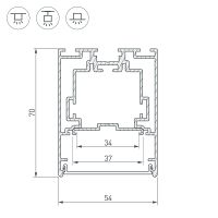 Профиль алюминиевый Arlight S2-Line 029440 накладной Серебристый — фото 3, Профили для светодиодных лент