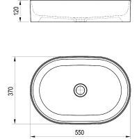 Раковина-чаша Ravak Ceramic Slim O 55 XJX0D155000 Черная матовая — фото 4, Раковины накладные