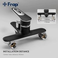 Смеситель для ванны Frap H49-6 F3249-6 Черный матовый Хром — фото 3, Смесители