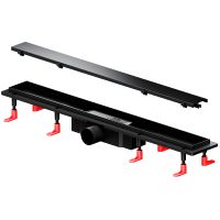 Душевой лоток AM.PM PrimeFlow 70 W02SC-U11-070-04BM с Черной матовой решеткой / под плитку Tile — фото 4, Душевые лотки