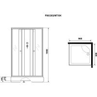 Душевая кабина Niagara Promo 90x90 P90/26Q/MT/BK без гидромассажа — фото 11, Душевые кабины