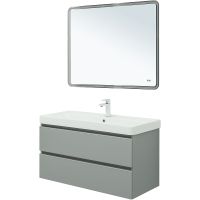 Тумба под раковину Aquanet Вега 100 329599 подвесная Мисти грин — фото 16, Тумбы под раковину