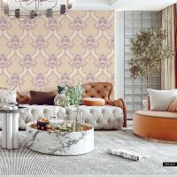 Обои Roberto Borzagi King 90110-6 Винил на флизелине (1,06*10) Бежевый/Розовый, Дамаск — фото 2, Обои для стен