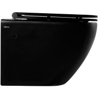 Унитаз Abber Bequem AC1103MB подвесной Черный матовый с сиденьем Микролифт — фото 2, Подвесные унитазы