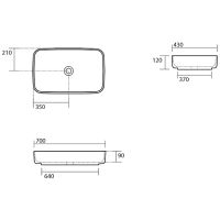 Раковина-чаша Kerasan Tribeca 70 460231 Черная матовая — фото 4, Раковины