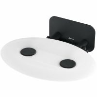 Сиденье для душа Ravak Ovo P II Opal/Black B8F0000057 Прозрачно-белое Черное — фото 1, Сиденья