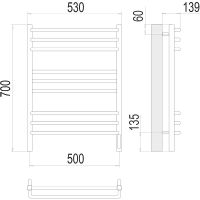 Товар: Электрический полотенцесушитель Terminus Соренто П9 500х700 4670078531490 Хром - фото 4 Электрический полотенцесушитель Terminus Соренто П9 500х700 4670078531490 Хром — фото 4, Электрические полотенцесушители