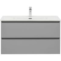 Тумба под раковину Aquanet Вега 90 329604 подвесная Мисти грин — фото 2, Тумбы под раковину