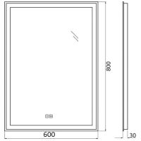 Зеркало BelBagno с подсветкой с подогревом с сенсорным выключателем арт-SPC-GRT-600-800-LED-TCH-WARM — фото 9, Зеркала в ванную комнату