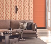 Обои Alessandro Allori Grace 1806-3 Винил на флизелине (1,06*10,05) Оранжевый, Линии — фото 2, Обои для стен