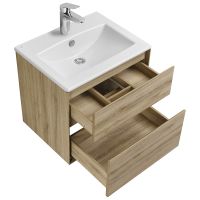 Товар: Тумба под раковину Aquaton Либерти 60 1A279401LYC70 подвесная Дуб эльвезия - фото 2 Тумба под раковину Aquaton Либерти 60 1A279401LYC70 подвесная Дуб эльвезия — фото 2, Мебель для ванной