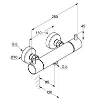 Товар: Смеситель для душа Kludi Bozz 352033938 с термостатом Черный матовый - фото 2 Смеситель для душа Kludi Bozz 352033938 с термостатом Черный матовый — фото 2, Смесители