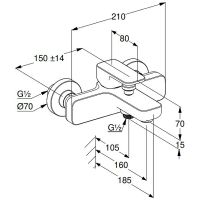 Товар: Смеситель для ванны Kludi Renon 426915375 Белый матовый - фото 2 Смеситель для ванны Kludi Renon 426915375 Белый матовый — фото 2, Смеситель для ванны