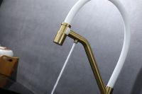 Смеситель для кухни Splenka S70.62.03 Золото матовое Белый — фото 20, Смесители для кухни