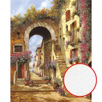 Фреска Ortograf Городской пейзаж живопись 11435 Фактура бархат FX Флизелин (2,15*2,7) Бежевый/Разноцветный, Город/Цветы/Живопись — фото 1, Фрески