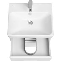 Товар: Тумба под раковину Aquaton Оливия 55 1A254201OL010 подвесная Белая матовая - фото 4 Тумба под раковину Aquaton Оливия 55 1A254201OL010 подвесная Белая матовая — фото 4, Мебель для ванной