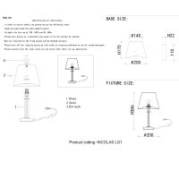 Настольная лампа Crystal Lux Nicolas LG1 Nickel White Белая Никель — фото 5, Настольные лампы