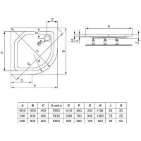 Товар: Акриловый поддон для душа Ideal Standard Hotline Top S Plus 80х80 K625601 Белый - фото 2 Акриловый поддон для душа Ideal Standard Hotline Top S Plus 80х80 K625601 Белый — фото 2, Акриловые душевые поддоны