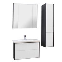 Товар: Тумба под раковину Roca Ronda 80 ZRU9302965 подвесная Белый глянец Антрацит - фото 4 Тумба под раковину Roca Ronda 80 ZRU9302965 подвесная Белый глянец Антрацит — фото 4, Мебель для ванной