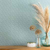 Обои Caselio Danae 103657074 Винил на флизелине (53*10,05) Бирюзовый, Абстракция — фото 2, Обои для стен