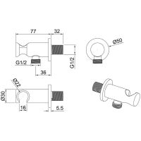 Шланговое подключение Allen Brau Priority 5.31015-31 Черное матовое — фото 2, Душевое оборудование. Душевая программа